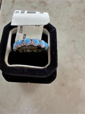 Opal Blue Ring Size 6.5 NWT